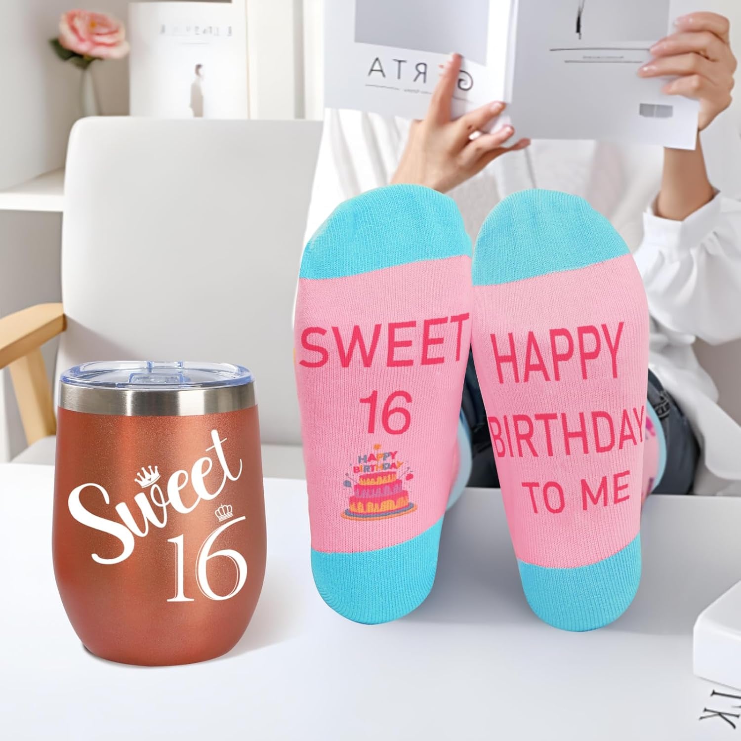 16Th Birthday Gifts for Girls, Sweet 16 Birthday Gift Ideas, 4PCS Unique 16Th Birthday Gifts for Her, Daughter, Niece, Granddaughter, 16Th Birthday Decorations, Happy 16 16Th Sixteen Birthday Gifts