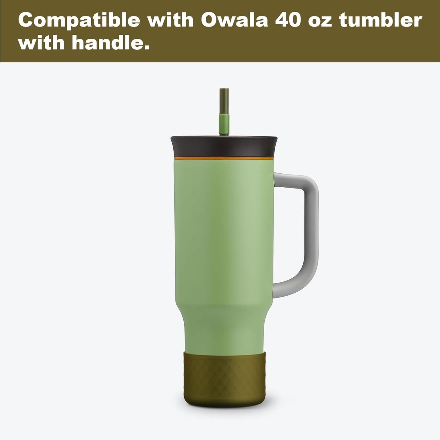 Silicone Boot for Owala 40 Oz Tumbler with Handle, Anti-Slip Protective Sleeve for Stainless Steel Triple Layer Insulated Travel Tumbler Accessories