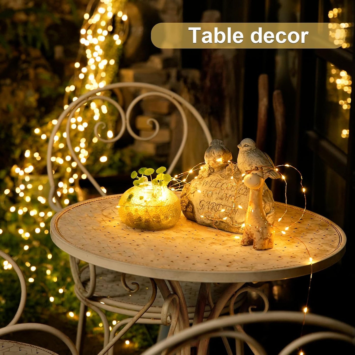 2 Pack Fairy Lights Battery Operated with Remote, Total 400 LED 132Ft Battery Powered String Lights, Christmas Twinkle Lights for Bedroom Indoor Outdoor Patio Tree Christmas Decor, Warm White