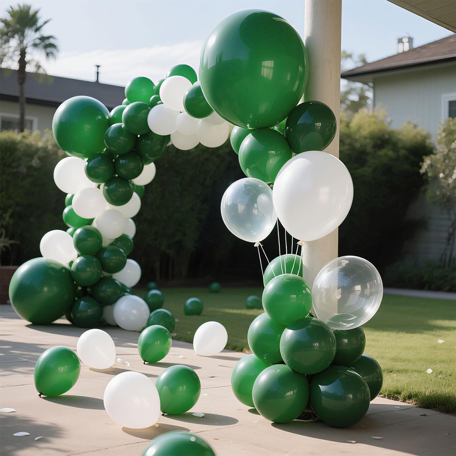 Green Balloons 145 Pcs Dark Green Safari Party Decorations Different Sizes of 18 12 10 5 Inch Emerald Green Balloons for Balloon Garland Balloon Arch as Wedding Birthday Party Decorations