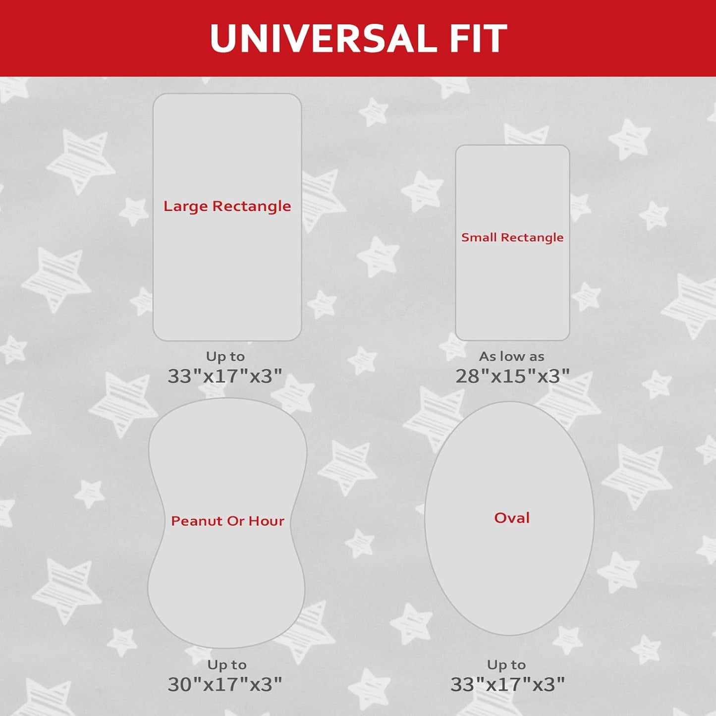 Bassinet Sheets 2 Pack, Fit for Halo Bassinet Swivel Sleeper, Universal Sheet for Rectangle, Oval, Hourglass Bassinet Mattress Flexible for Different Cradle, Grey&White