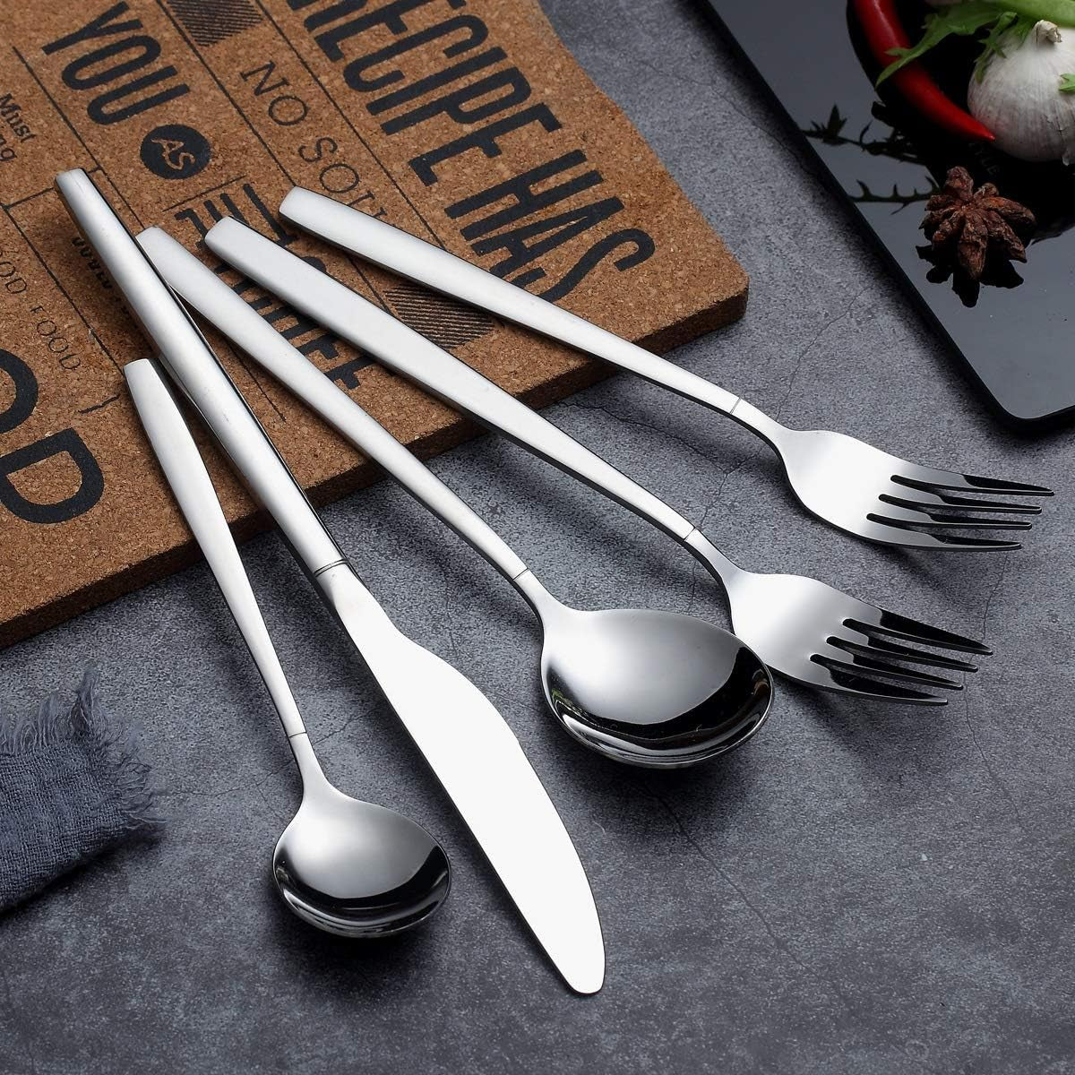 20-Piece Stainless Steel Flatware Set for Four