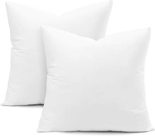 ® down Alternative Throw Pillow Inserts, 12X12 Pillows for Sofa, Bed and Couch, Set of 2