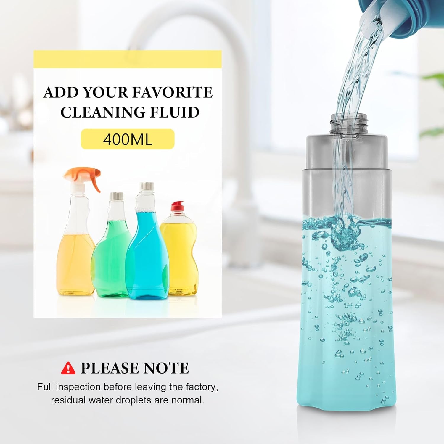 Spray Mop for Floor Cleaning, Dust Mop with 3 Pcs Washable Pads and 400 Ml Refillable Bottle for Household or Commercial Use Wet Mop for Hardwood Laminate Tile Ceramic