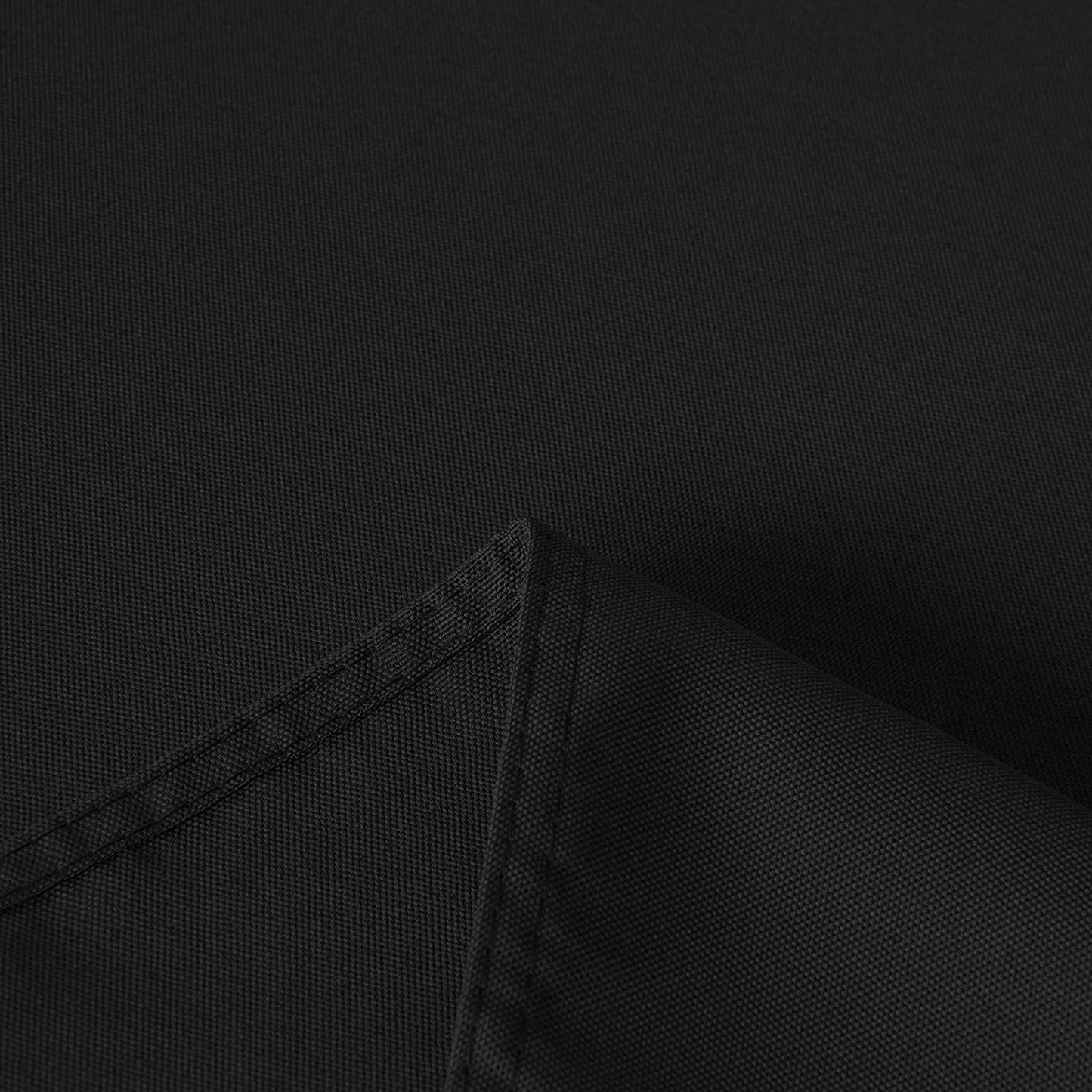 Rectangle Tablecloth - 60 X 84 Inch - Stain and Wrinkle Resistant Washable Polyester Table Cloth, Decorative Fabric Table Cover for Dining Tables, Buffet Parties and Camping, Black