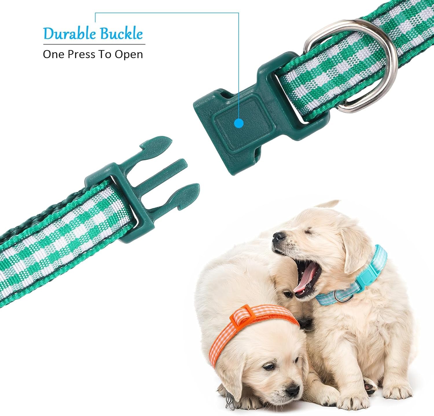 14Pcs Puppy Collars for Litter Adjustable Whelping Puppy Collars Soft Nylon Id Collars for Small Dogs(Medium)