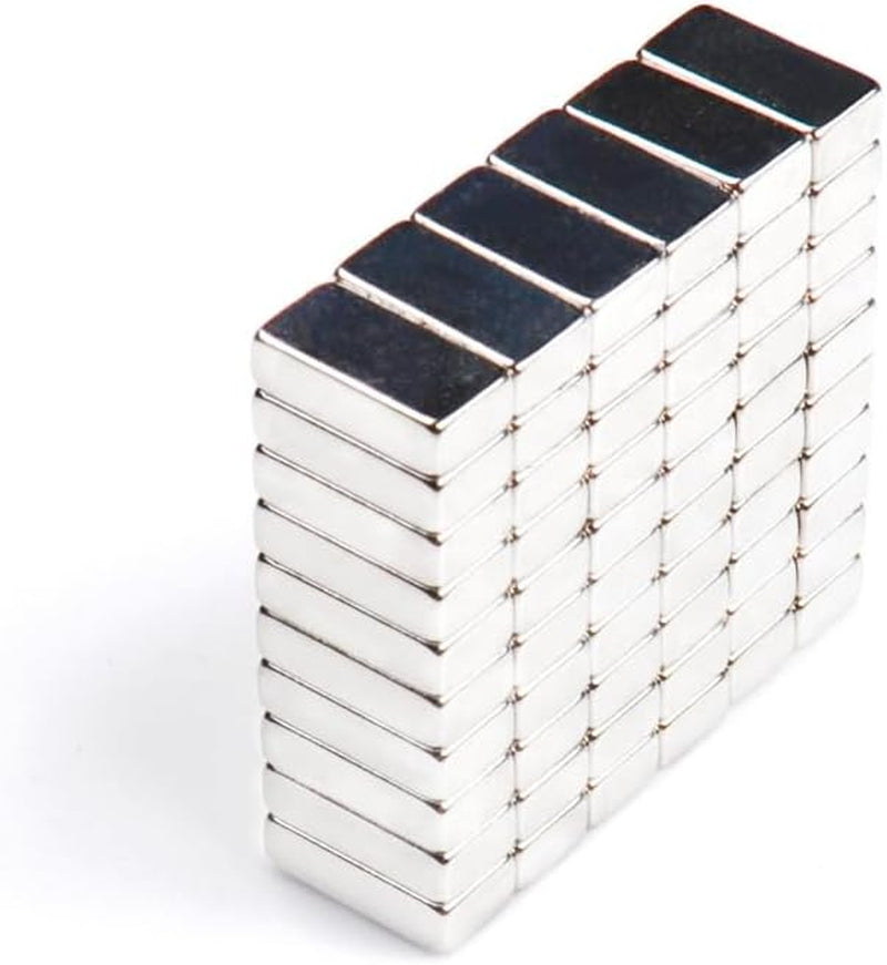 60Pack Rectangular Magnets - Bar, Square, Mini, Tiny & Small Magnets for Crafts & Collar Stays