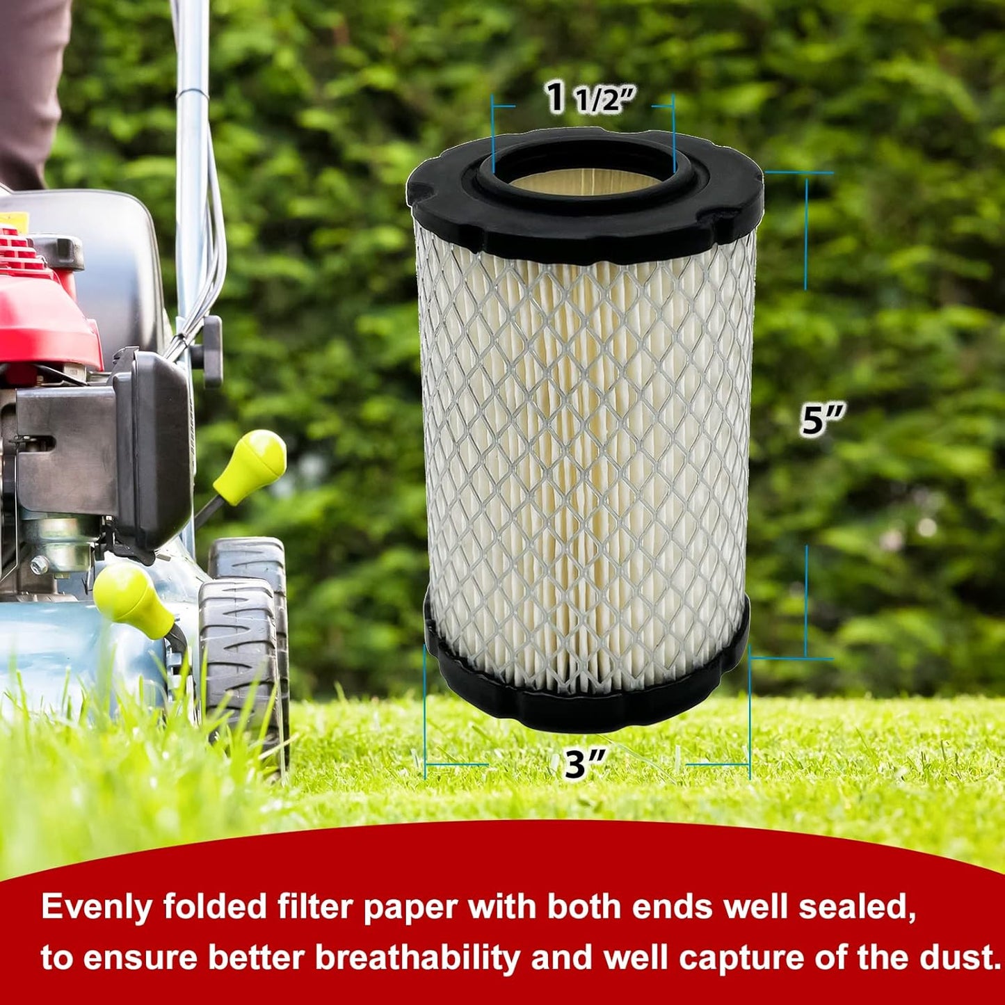 Replacement Air Filter for Lawn Mower Tractor Air Cleaner Compatible with Briggs Stratton 796031 591334 797704 Husqvarna YTH22V46 John Deere D100