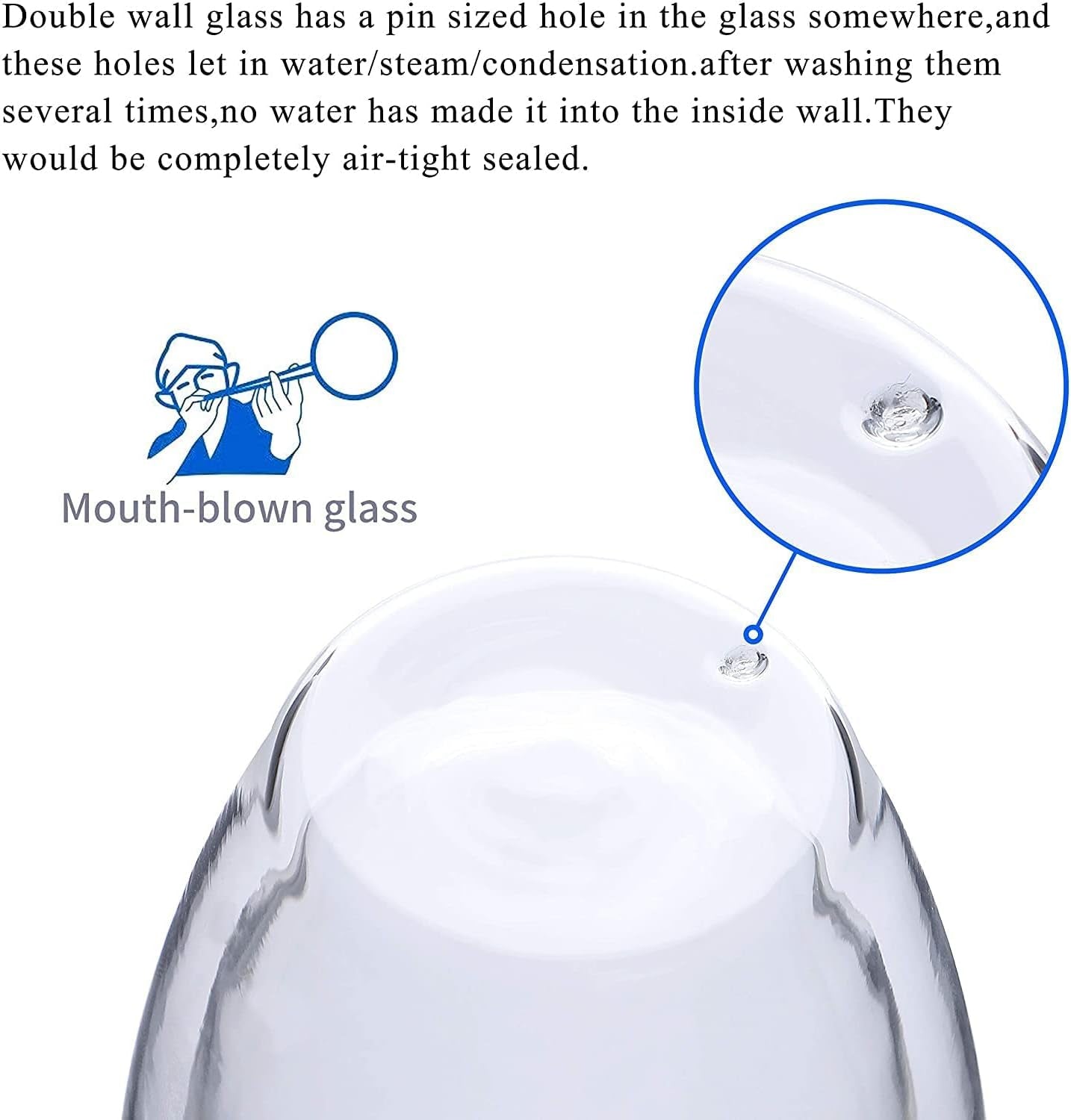 2-Pack 15 Oz Double Walled Glass Coffee Mugs with Handle,Large Insulated Layer Coffee Cups,Clear Borosilicate Mugs,Perfect for Cappuccino,Tea,Latte,Espresso,Hot Beverage,Wine,Microwave Safe