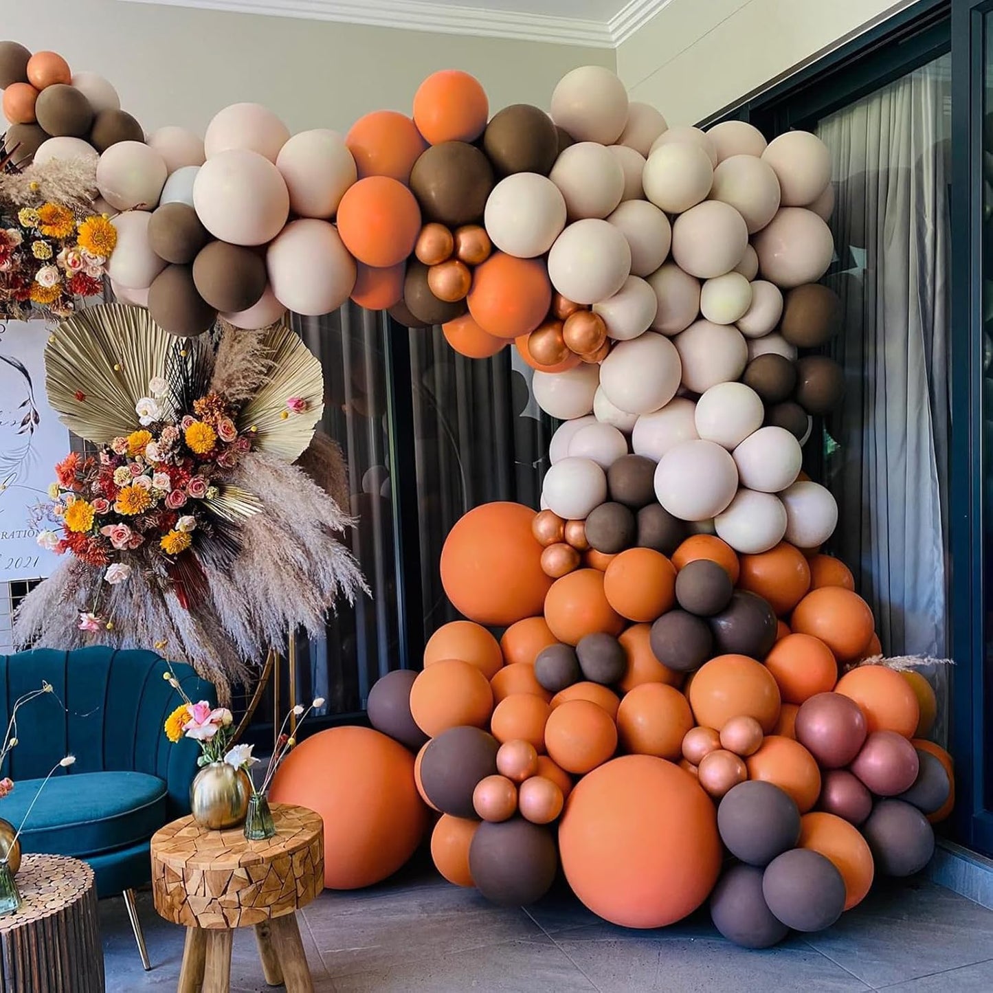 Burnt Orange Balloons 12Inch, Burnt Orange Latex Balloons 50Pcs Party Balloon for Fall Themed Bridal Baby Shower Wedding Graduation Birthday Party Decorations