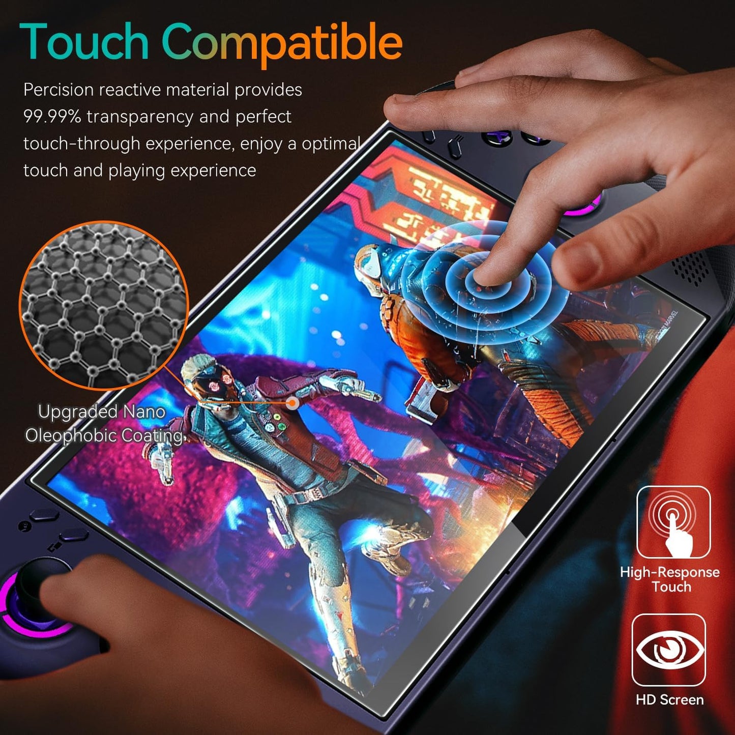 2 Pack Screen Protector for Lenovo Legion Go S Handheld 2025 with Alignment Frame, Tempered Glass, 8 Inch Full Coverage, Transparent Ultra HD, Anti-Scratch, Anti-Fingerprint