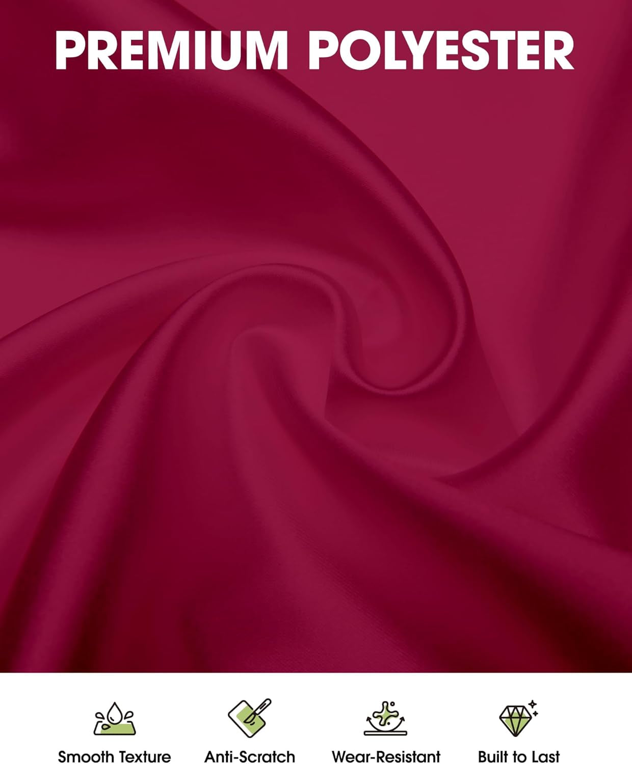 Rectangle Table Cloth 60" X 102" – Durable Polyester Tablecloth Offers Reusable & Washable Protection, Ideal for Outdoor Party, Picnic, Wedding, Banquet and Birthday, 2 Pack, Fuchsia