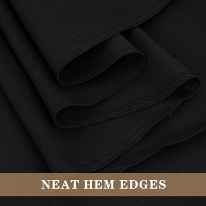 Black Rectangle Tablecloths - 6 Pack, 70 x 120 Inches - Reusable and Washable Polyester Covers for 6-8 Ft Tables, Ideal for Weddings, Parties, and Banquets