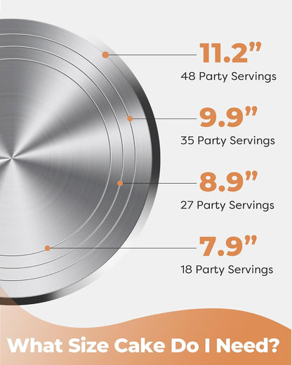 Aluminium Alloy Revolving Cake Stand 12 Inch Rotating Cake Turntable for Cake, Cupcake Decorating Supplies