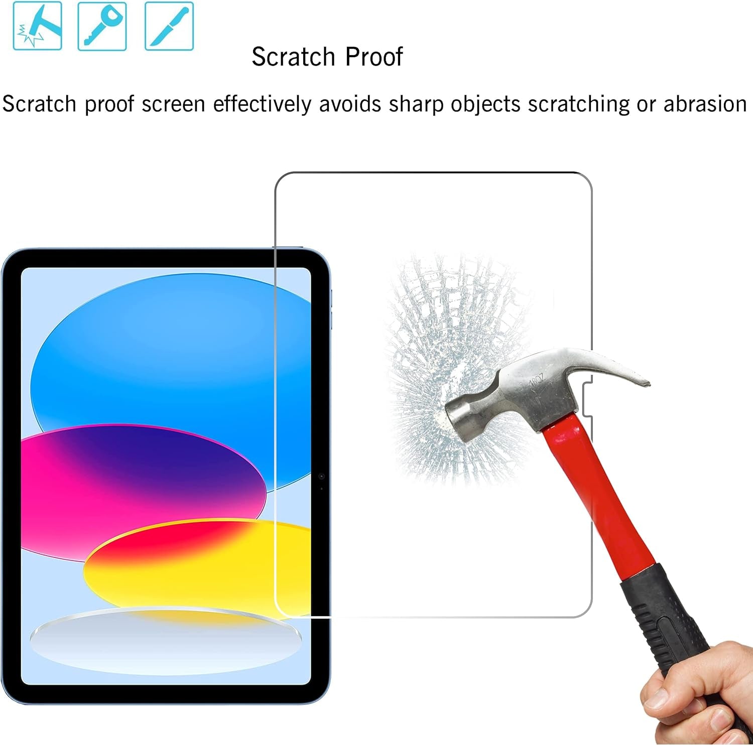 Screen Protector for Ipad 11Th A16 2025 [11 Inch] / 10Th Generation 2022 [10.9 Inch], Tempered Glass [Face ID & Apple Pencil Compatible] Ultra Sensitive Case Friendly [2 Pack]