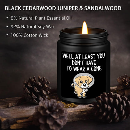 Get Well Soon Gifts for Men, Funny Gift for Him after Surgery, Feel Better Cheer up Inspirational, Sandalwood Candles for Friends Dad Brother Coworker