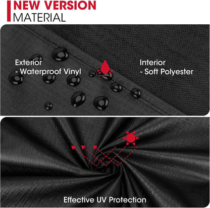 round Kettle Grill Cover Compatible with Weber 22 Inch Charcoal Grill, Waterproof Vinyl Exterior with Polyester Lining, Outdoor Charocoal BBQ Smoker Cover, Compared to Weber 7176