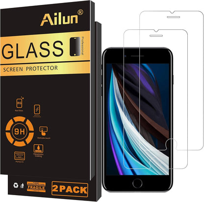 Screen Protector Compatible for Iphone SE 2020 New Iphone SE 2Pack 0.33Mm Tempered Glass and Privacy Tempered Glass Screen Protector anti Spy Private