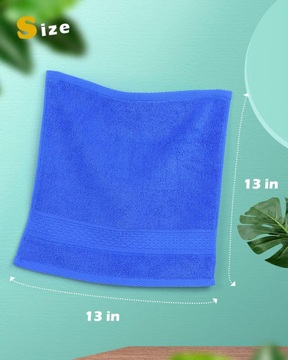 Wash Cloths for Your Body 24-Pack Washcloths Soft Cotton Face Cloths, Large Shower Wash Cloth Set (8 Colors 13” X 13”) 100% Cotton Small Towels for Bathrooms and Guestroom