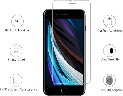 Screen Protector Compatible for Iphone SE 2020 2Nd/2022 3Rd Generation, Iphone 8,7,6S,6, 4.7-Inch 3 Pack and Privacy Tempered Glass Screen Protector for Apple Iphone SE 2020/2022, 2Pack