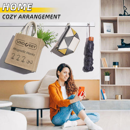 20-Pack Heavy-Duty Magnetic Hooks, 25 lbs Capacity - Versatile Hanging Solution for Kitchen, Classroom, Garage, and Office