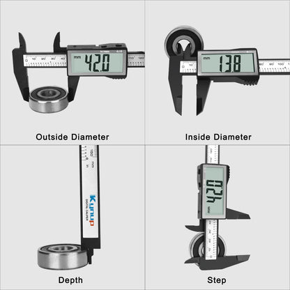 Digital Caliper with Large Screen, Caliper Measuring Tool, Micrometer Caliper Digital, Caliper Tool for Mechanics, Jewelers, Woodworkers, Inch and Millimeter Conversion (6Inch/150Mm)