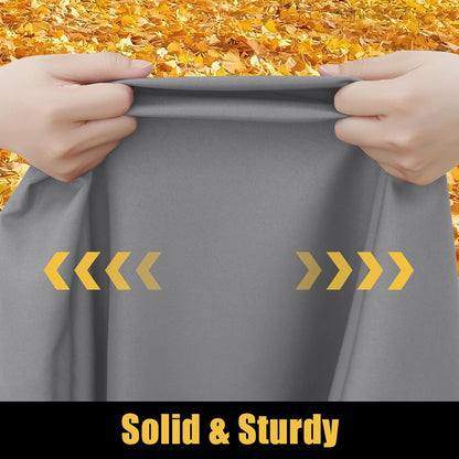 2 Pack Rectangle Picnic Table Cloth, Waterproof Elastic Fitted Tablecloths, Washable Polyester Rectangular Patio Table Cover for Camping, Indoor and Outdoor (Grey, 30"X48")