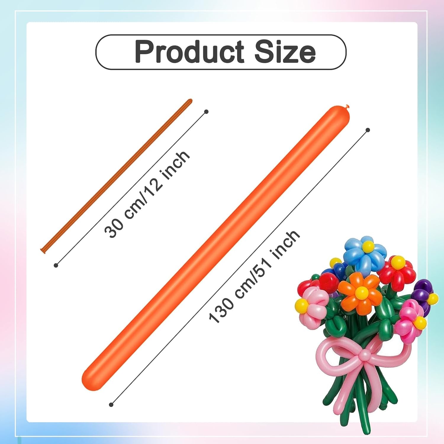 260 Balloons - Multi Long Balloons for Tying Balloon Arch, 100Pcs Twisting Balloon for Animal Modeling & Birthday Party Decorations