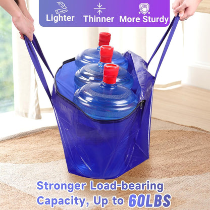 Moving Storage Bags, Moving Supplies Packing Boxes for Moving, Camping, College Dorm Room Essentials for Girls, Blue Tote Bags, Heavy-Duty Storage Bins with Lids and Zippers, 93L 8Pack