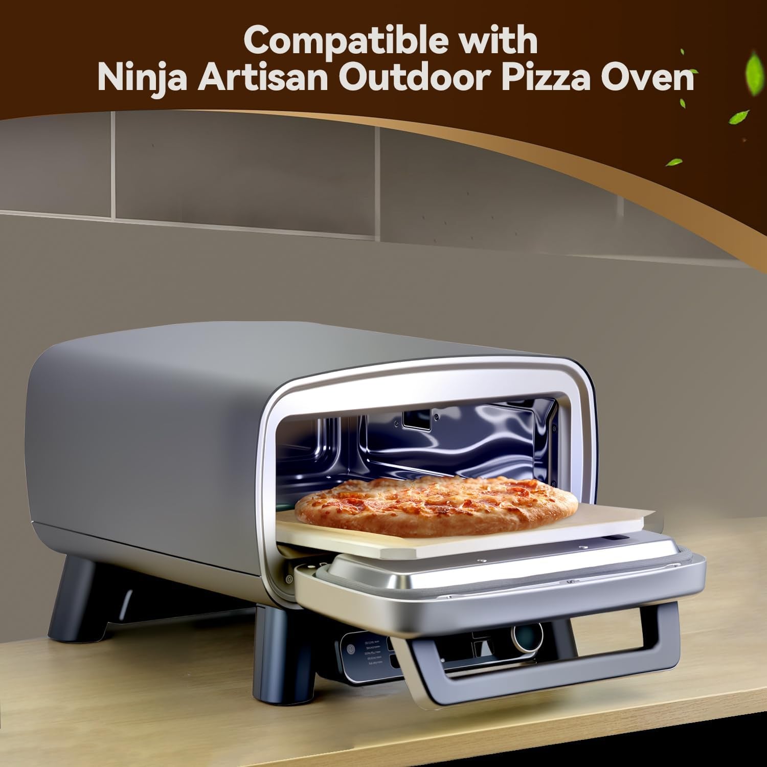 Air Fryer Liners Disposable Compatible with Ninja Artisan Outdoor Pizza Oven, 100 Pcs Unbleached Parchment Paper Sheets for Ninja Pizza Oven
