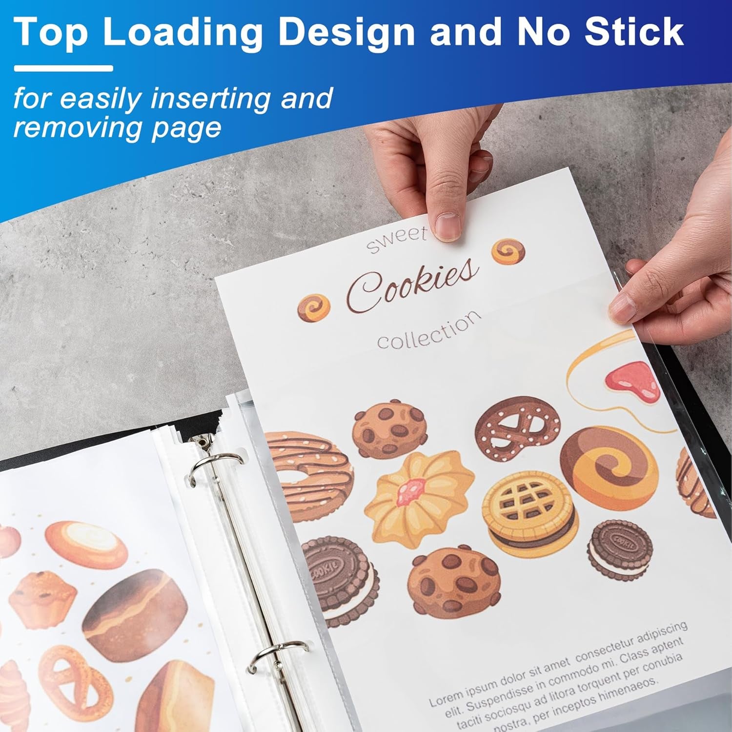 65 Pack Clear Sheet Protectors, 8.5 X 11 Inch Page Protectors for 3 Ring Binder,Top Loading Paper Protector for Documents and Photos,Letter Size