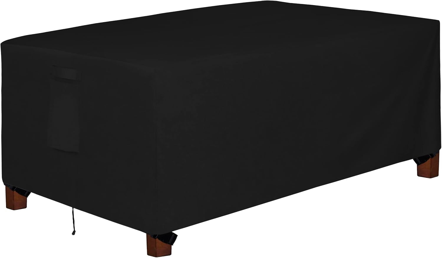 600D Heavy Duty Rectangular Table Cover UV Resistant and Waterproof Outdoor Lawn Patio Furniture Cover (72" Lx44 Wx23 H, Black)