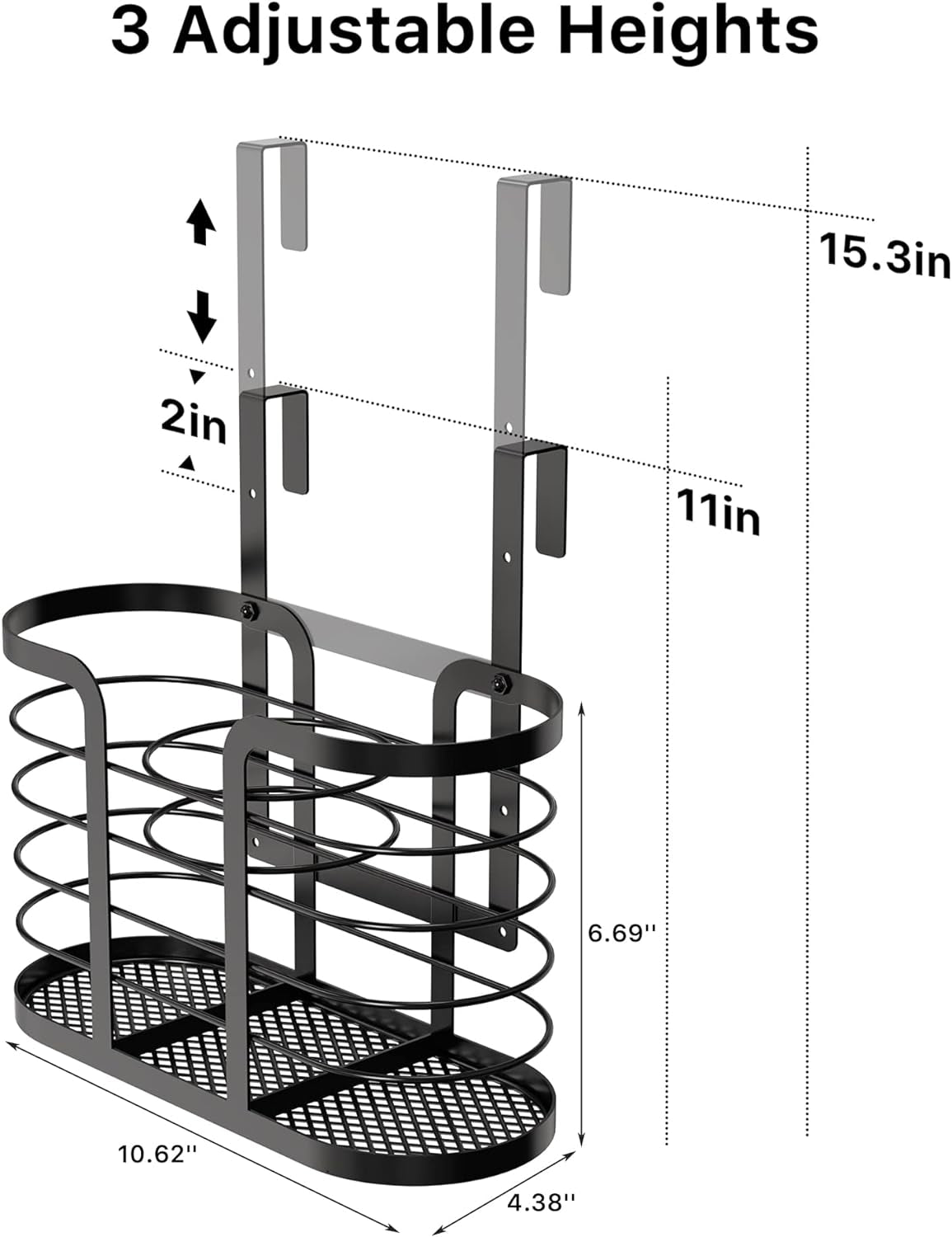 Hair Tool Organizer - Cabinet Door Storage Solution for Hair Dryers, Flat Irons, and Curling Irons