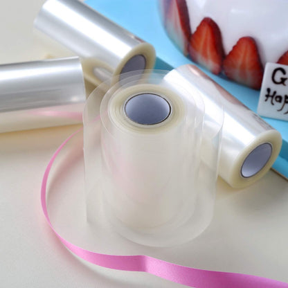 4Pck Cake Collar 3.1 X 394 Inch,  Acetate Sheets, Clear Acetate Roll and Transparent Mousse Cake Rolls for Chocolate Mousse Baking, Cake Decorating and Keeping Cake Shape