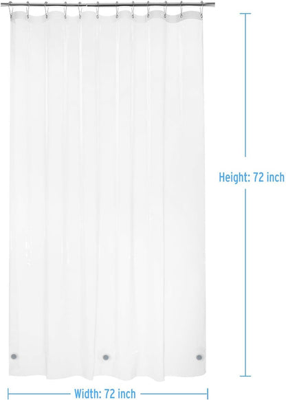 Shower Bath Sponge Shower Loofahs Balls 75G/Pcs and  72X72 Inches PEVA 3G Shower Curtain Liner
