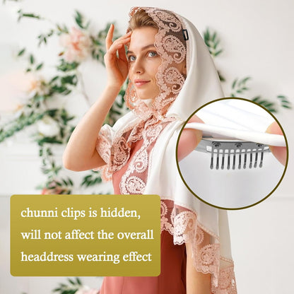 Chunni Clips with Safety Pins,8 PCS Strong Chunni Grip Dupatta Setting Clips Indian for Woman Silver