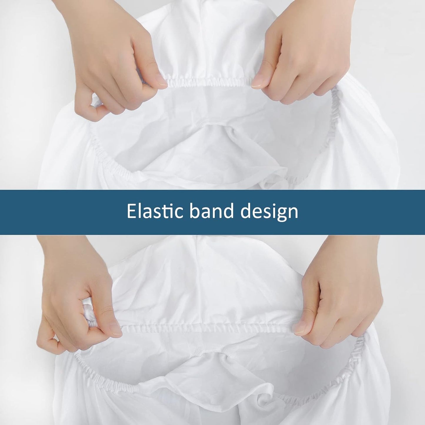 2-Piece Waterproof Massage Table Sheet Set, Extra Soft, Cushy, for Massage Tables, Includes Massage Fitted Sheet and Face Rest Cover, White