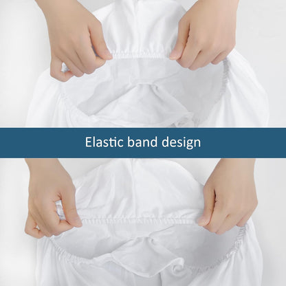 2-Piece Waterproof Massage Table Sheet Set, Extra Soft, Cushy, for Massage Tables, Includes Massage Fitted Sheet and Face Rest Cover, White