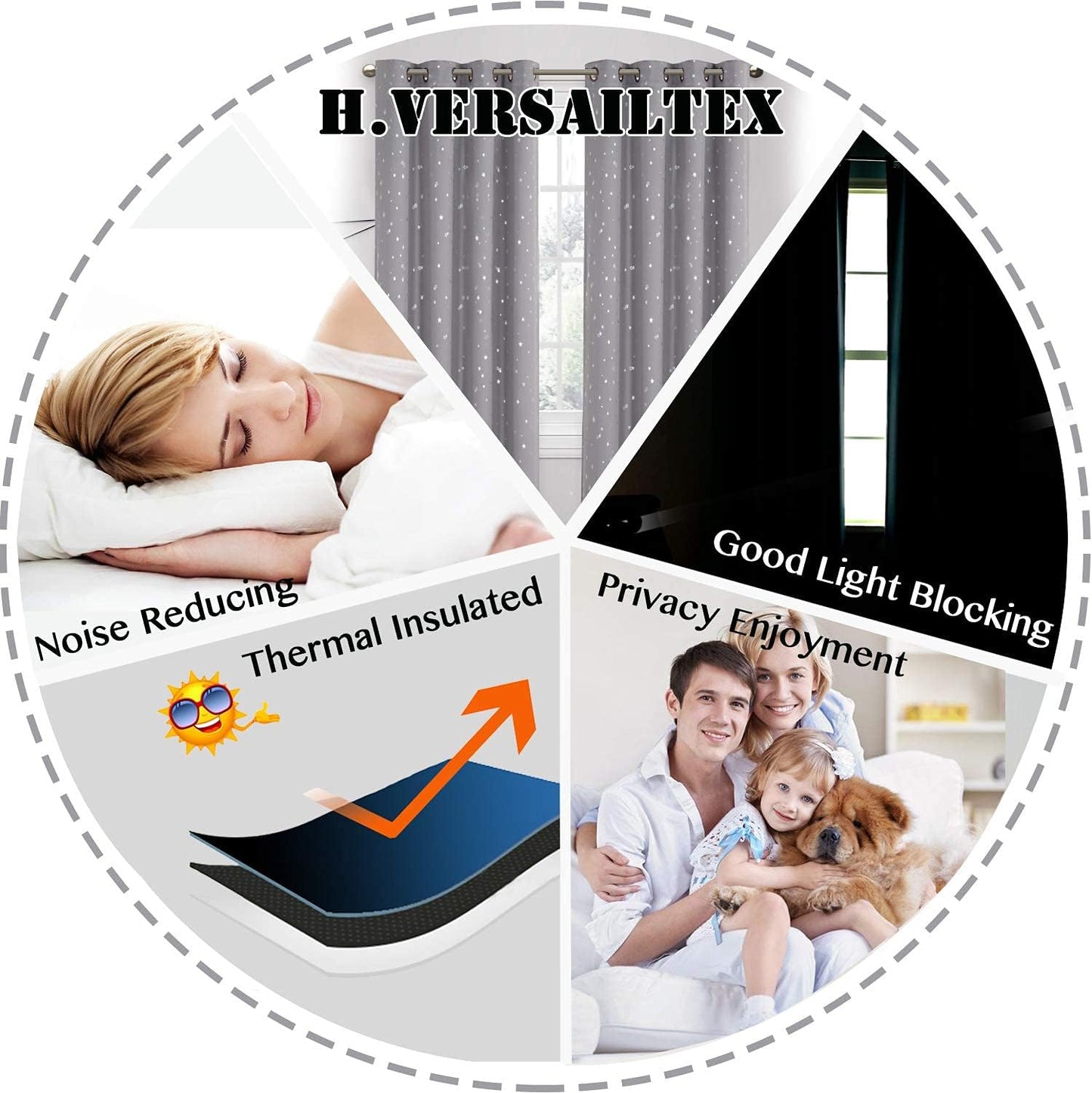 Blackout Star Curtains for Kids Room Boys Girls Twinkle Silver Stars Thermal Insulated Cute Thick Soft Curtain Drapes, Grommet Top, 1 Panel, 52" W X 63" L, Grey