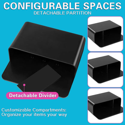 4 PCS Magnetic Pen Holder, Black Magnetic Marker Holder for Whiteboard, Magnetic Dry Erase Marker Holder, Magnetic Pen Holder for Refrigerator, Magnetic Pencil Holder, Magnet Locker Organizer