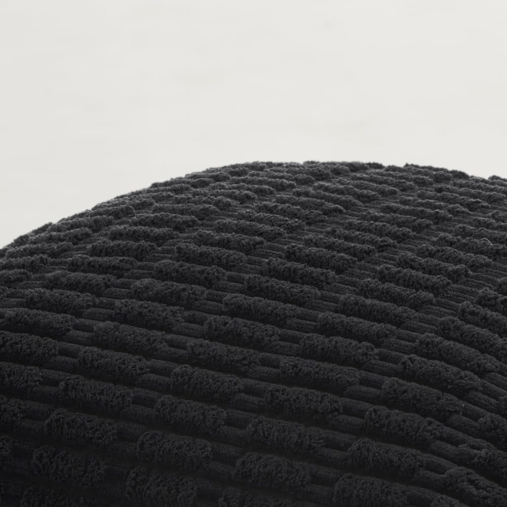 2 Packs Black Decorative Throw Pillow Covers 18X18 Inch for Living Room Couch Bed Sofa, Rustic Farmhouse Boho Home Decor, Soft Striped Corduroy Square Cushion Case 45X45 Cm