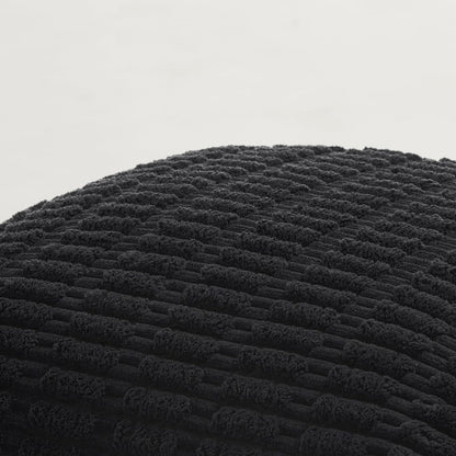 2 Packs Black Decorative Throw Pillow Covers 18X18 Inch for Living Room Couch Bed Sofa, Rustic Farmhouse Boho Home Decor, Soft Striped Corduroy Square Cushion Case 45X45 Cm