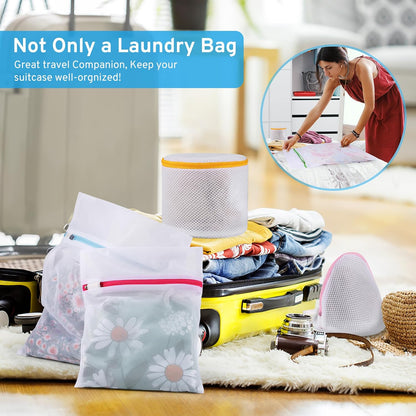 3 Pack 3 Size Mesh Laundry Bags Set for Delicates with Auto-Lock Zipper, Lingerie Bags for Washing Delicates, Laundry Bags Mesh Wash Bags, Delicates Laundry Bag for Jeans,Blouse,Stocking,Bra