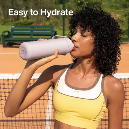 Insulated Water Bottle with Straw -  Stainless Steel Water Bottle, Leak-Proof, Bpa-Free, Double Wall Vacuum Keeps Cold for 24 Hours for Sports, Travel, School (26 Oz, Cotton Candy)