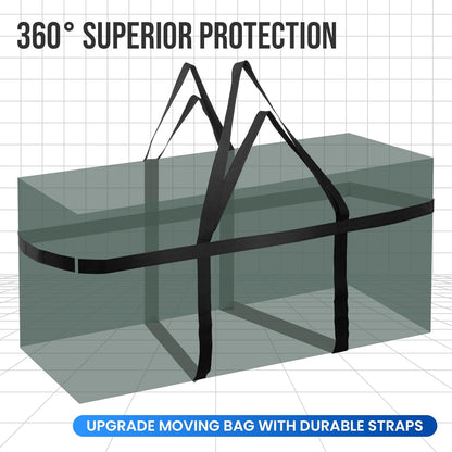 69 Gallon Extra Large Storage Bags, XXL Green Heavy Duty Moving Bags for Storage with Visible Window, Wrap around Handles, Totes for Space Saving, Alternative to Moving Boxes (2 Pack)