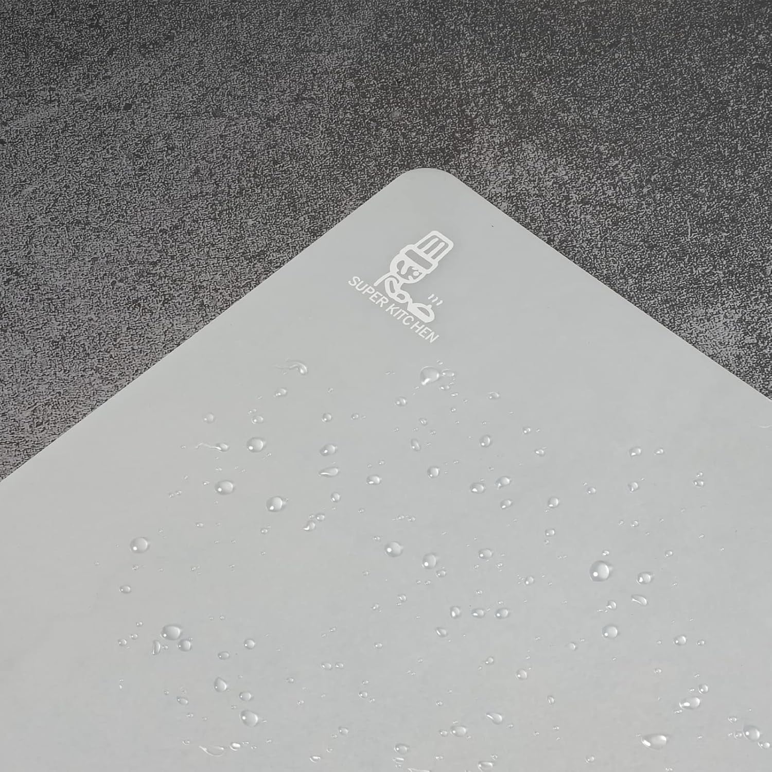 Thick Silicone Counter Mat Large Set of 2, Heat Resistant Pad for Kitchen Table/Countertop Protector/Non Stick Pastry Baking Placemats, Silicone Mat for Crafts Kids (20×28, Translucent)