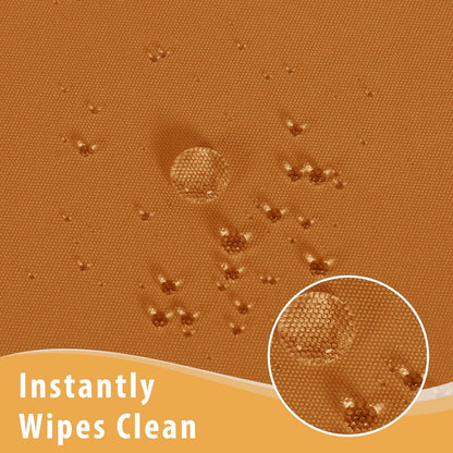 2 Pack Table Clothes for 6 FT Rectangle Tables - Water Resistant Washable Fabric Polyester Rectangle Table Cover Protector for Wedding, Banquet and Trade Shows, 72L X 30W Inches, Bronze