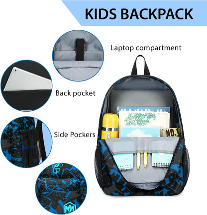 School Backpack for Boys Teens Bookbag Travel Daypack Kids Girls Lunch Bag Pencil Case