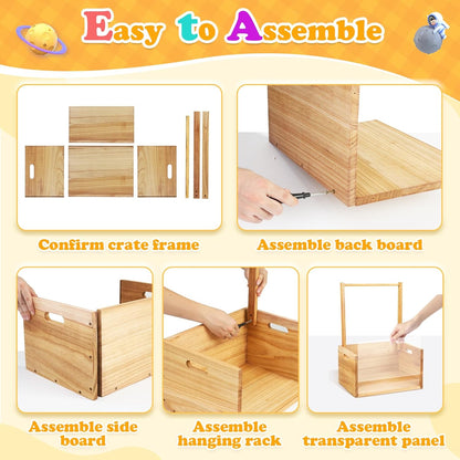 Elegant Wooden Baby Shower Crate with Handle - Ideal Gift Basket for Baby Clothes and Thoughtful Pregnancy Gifts for New Parents