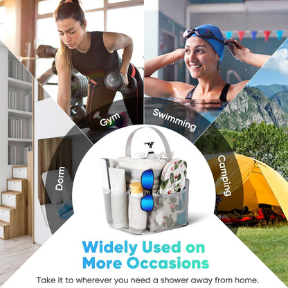 2 Pack Mesh Shower Caddy Portable for College Dorm Room Essentials, Shower Caddy Dorm with 8-Pocket Large Capacity,Shower Bag for Beach,Swimming,Gym